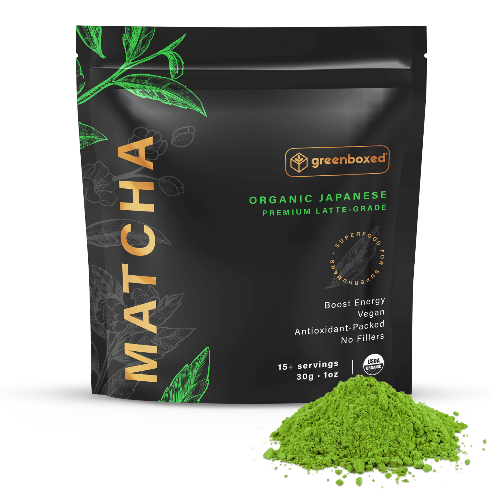 🍵100% Pure USDA Organic Matcha Green Tea Powder Japanese PREMIUM Grade 1 oz. 🍵