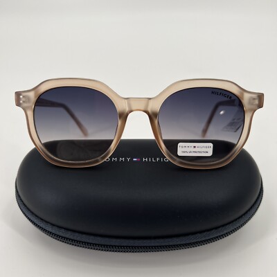Tommy Hilfiger Women's STALLION Sunglasses WP OL572 Angular Cat Peach/Nude Frame