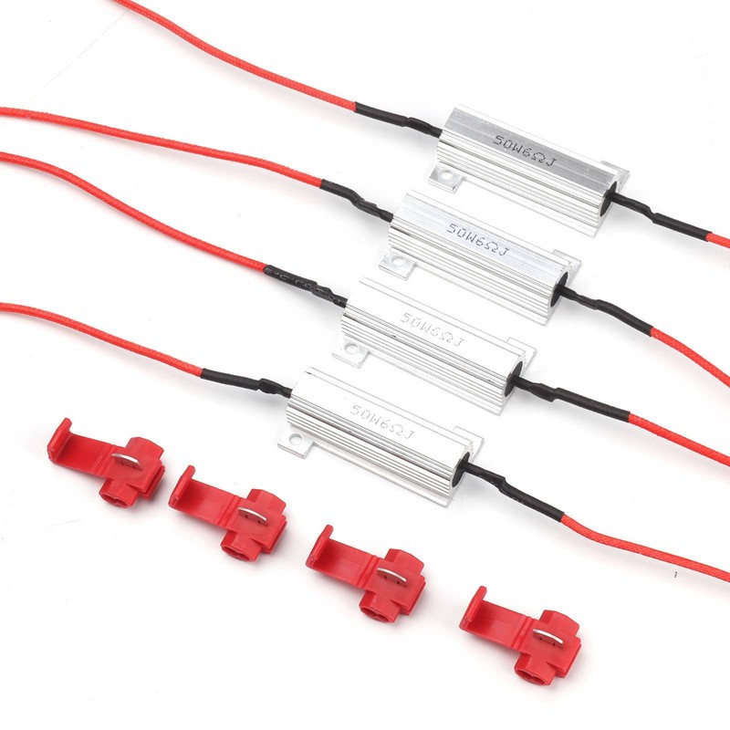 4× Hochlast Widerstand LED Blinker 50W 12V Drahtwiderstand ...