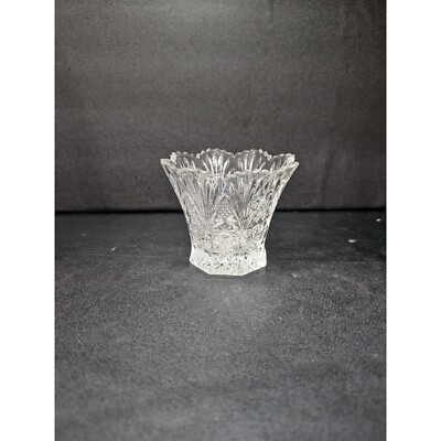 Cut Glass Crystal Rose Vase, Multi-use Vase, Floral Display, 3.25