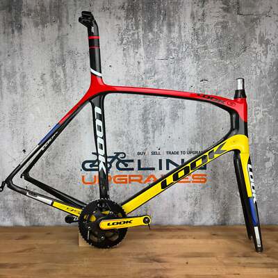 2016 Look 695 XXL (58.5cm TT) Rim Brake Carbon Frameset 700c 2473g ZED 2 Crank