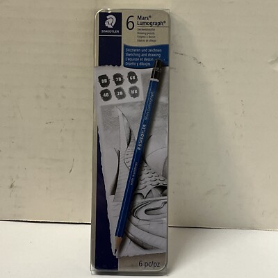 Staedtler Mars Lumograph Premium Sketching & Drawing Pencils 6 Pieces 100 G6