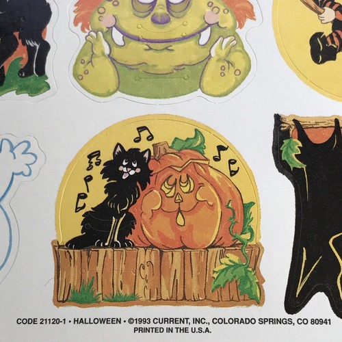 Vtg Current Halloween Die Cut Coin Holders Unused Witch Bat Ghost Pumpkin Cat