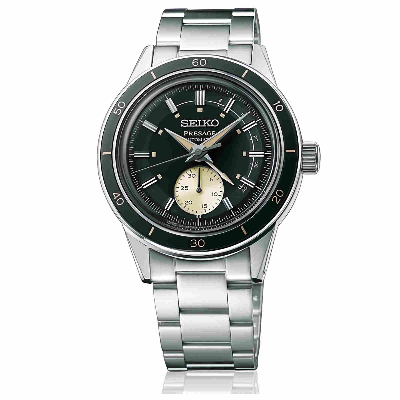 Pre-owned Seiko Presage Style 60's Series Ssa449j1 Automatic Black Dial Men Watch Warranty