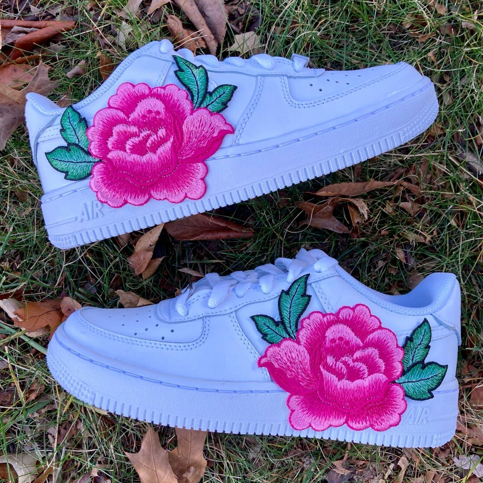rose flower nike air force 1