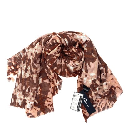 NWT Cejon Multicolored Neutral Tan Brown Oversize Scarf Shawl Wrap 