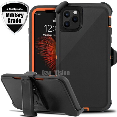 For iPhone 15 14 Plus 13 12 11 Pro Max Shockproof Protective Case + Belt Clip