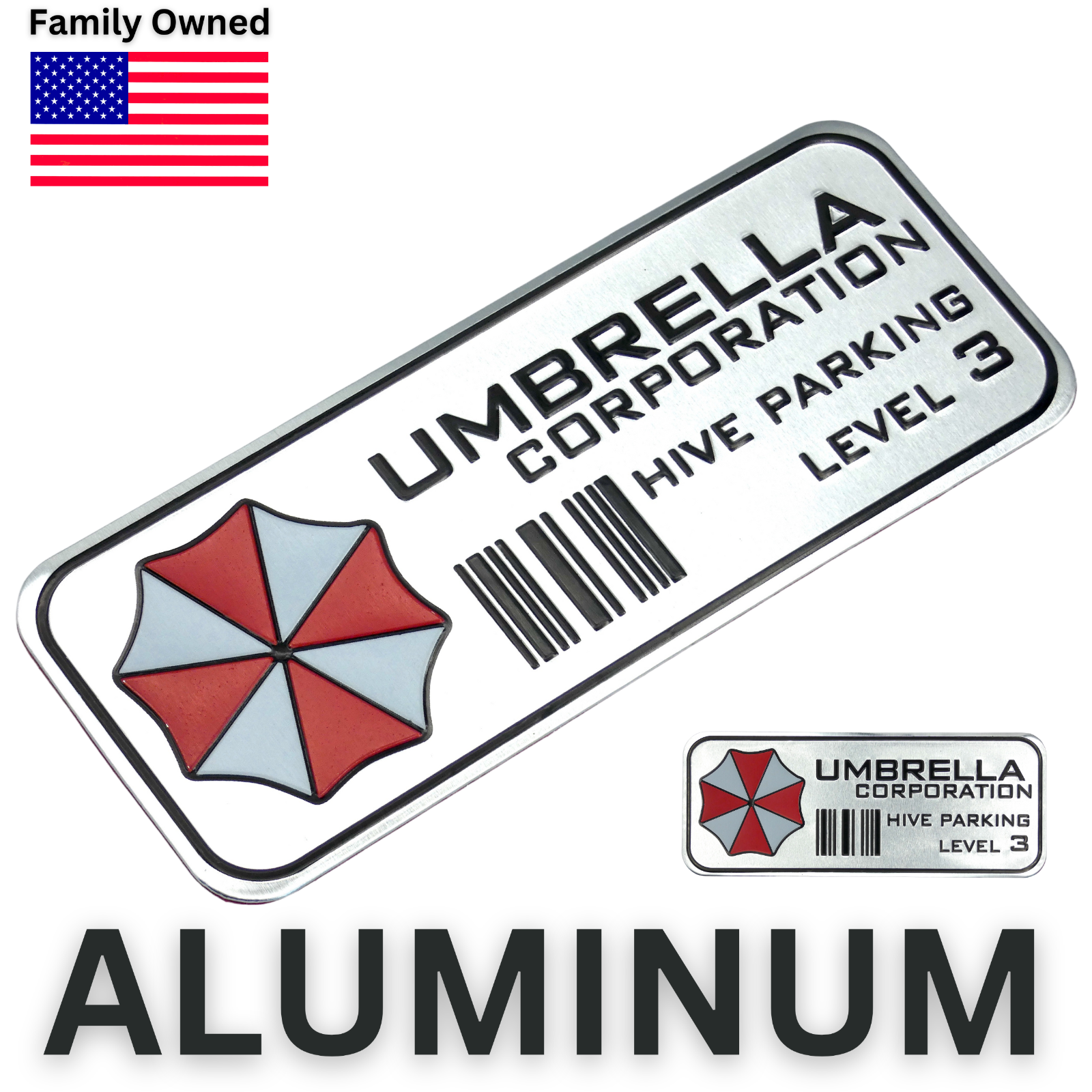 METAL Umbrella Corporation Sticker Decal Emblem Bumper Sticker Truck, Car SILVER