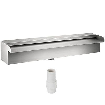 VEVOR 17.7'' Pool Fountain Pond Waterfall Spillway Stainless Steel Cascade Garden