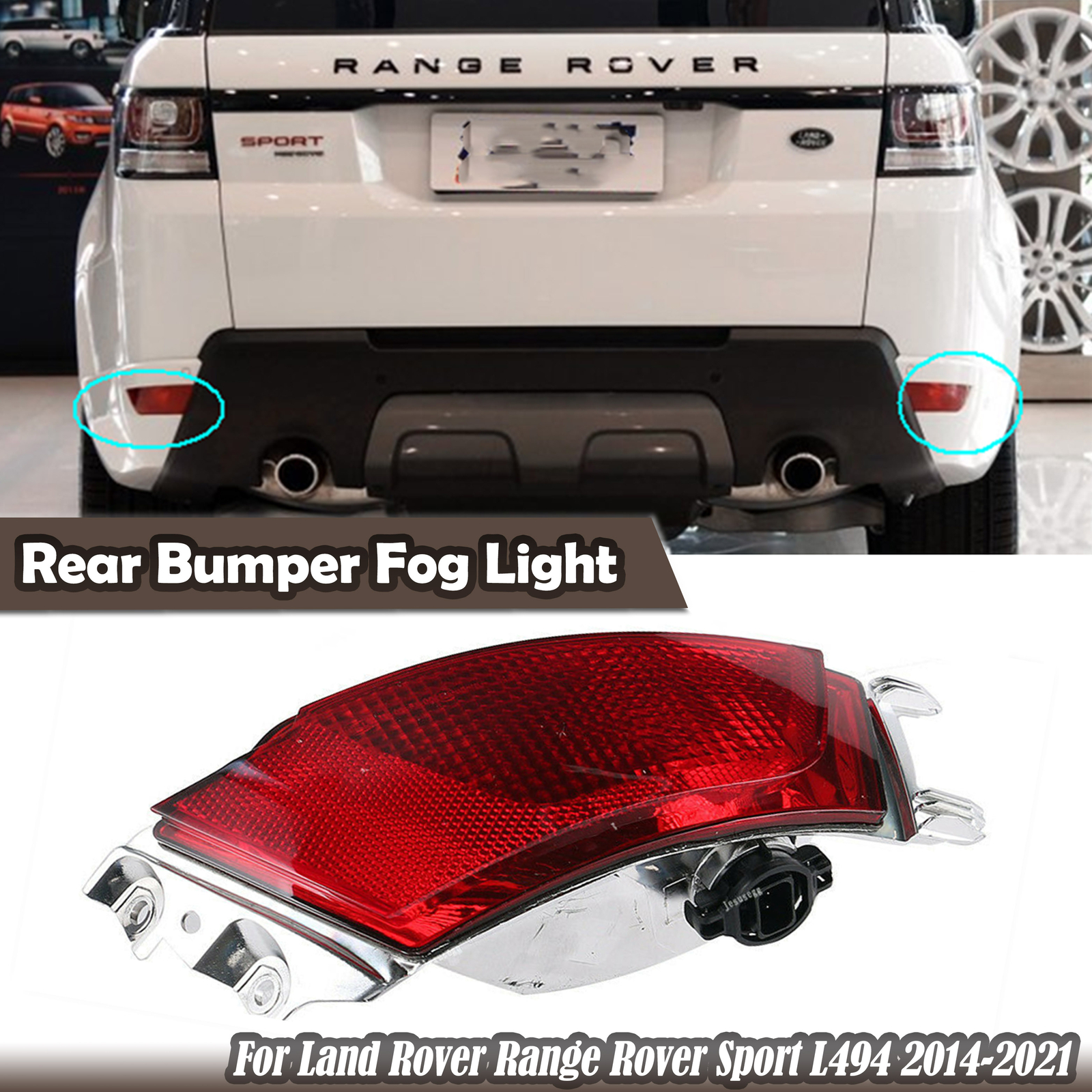 Left Rear Fog Lamp Light For Land Rover Range Rover Sport L494