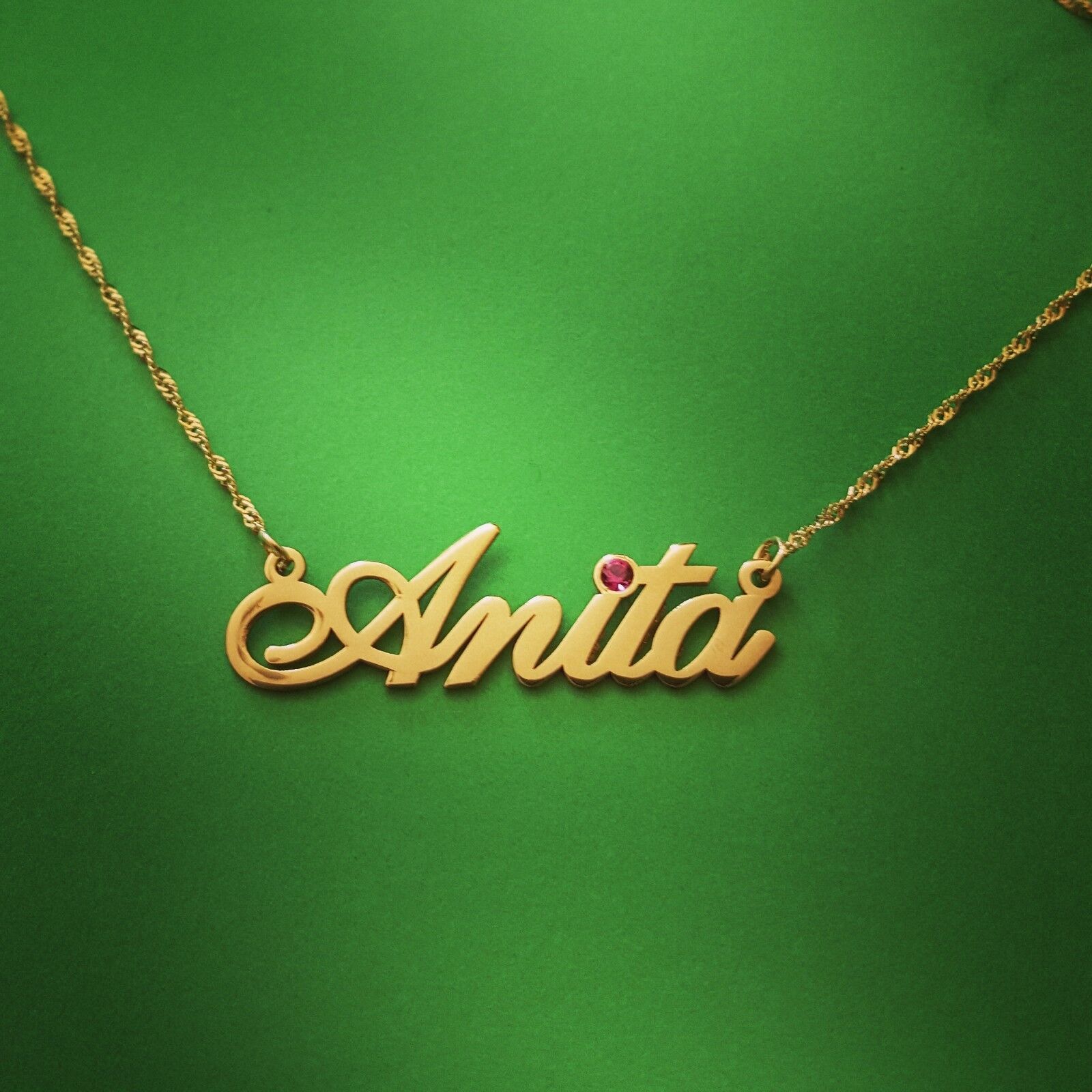 Gold Personalized Name Necklace Anita 