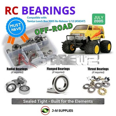 RCScrewZ Rubber Shielded Bearings tam230r for Tamiya Lunch Box (58347) | SET