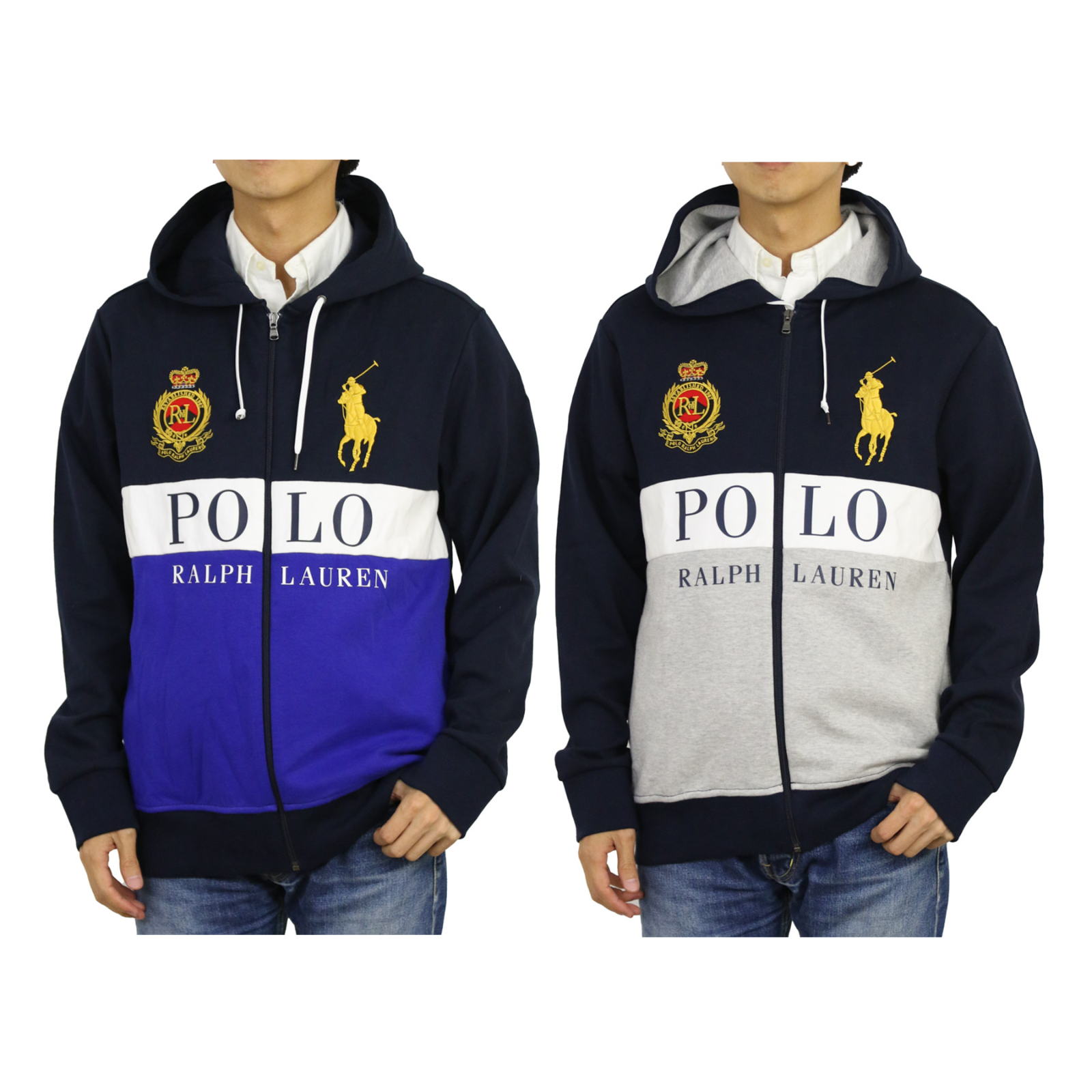 Толстовка с капюшоном на молнии и вставками с эмблемой Big Pony Polo Ralph Lauren, куртка с капюшоном