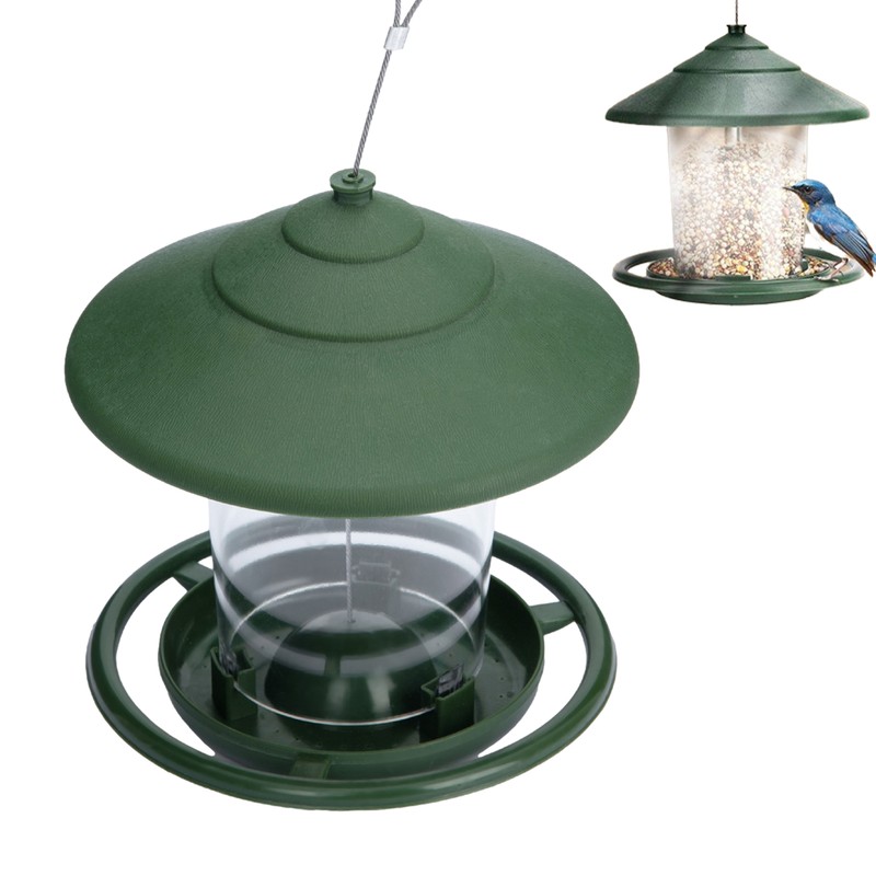 Automatic Foot Feeding Tool Outdoor Bird Feeder Hanging Dispenser