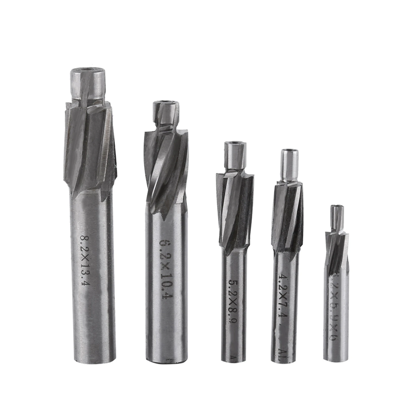 Countersink End Mill Cutter Slot Drill Bits Tool M3 M8 4 Flutes HSS-AL Countersi