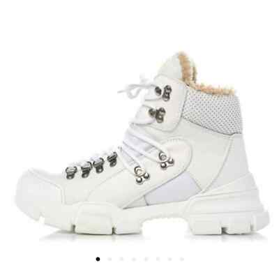 GUCCI X SEGA women sz 9.5 Calfskin Suede Shearling Technical  Flashtrek Sneaker