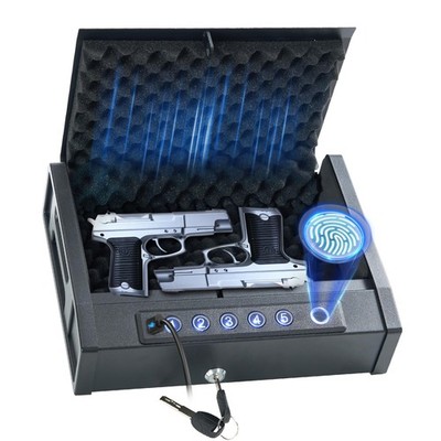 Buy BODIOO Gun Safe, Quick Access Biometric Pistol Case with 3Ways Unlock Fingerp...