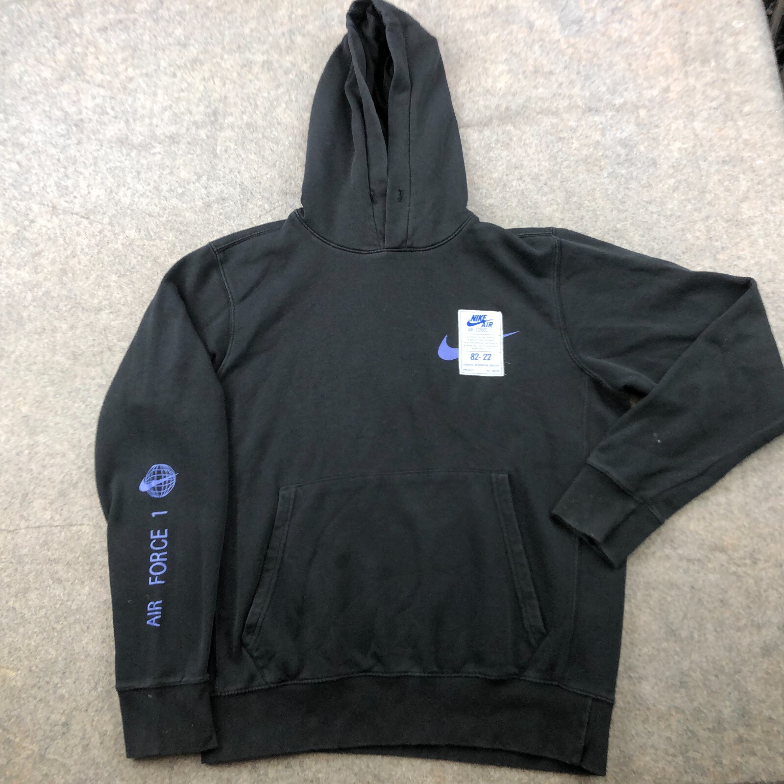 パーカー・フーディ NIKE / NIKE AIR FORCE 1 ANNIVERSARY PULL OVER SWEAT HOODIE Nike Hoodie Men Large Black Blue Air Force 1 Anniversary