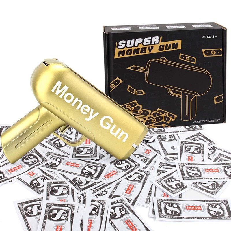 Launch Money Toy Kit Money Shooter With Fake Cash Money For Party Game Props