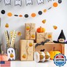 Whaline Halloween Candy Corn Stickers Roll Laser Candy Corn Sparkly Waterproof Self-Adhesive Sticker Decals for Envelope Journal Decor Party Supplies, 500Pcs