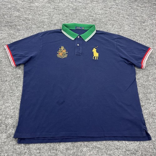 Polo Ralph Lauren Shirt Mens 3XB Blue Big Pony Crest Rugby Golf | eBay
