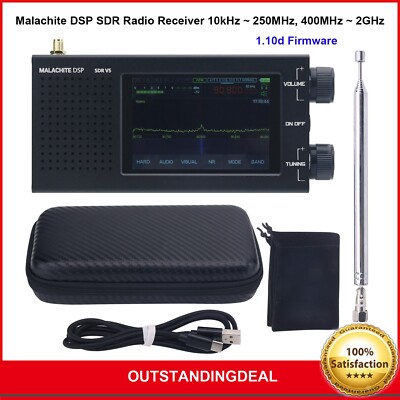 Malachite DSP SDR Radio Receiver V5 CNC Aluminum Shell with 1.10d Firmware os67