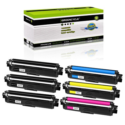 6 Pack TN221 TN-225 Toner Compatible with Brother HL-3140CW MFC-9130CW 9330CDW