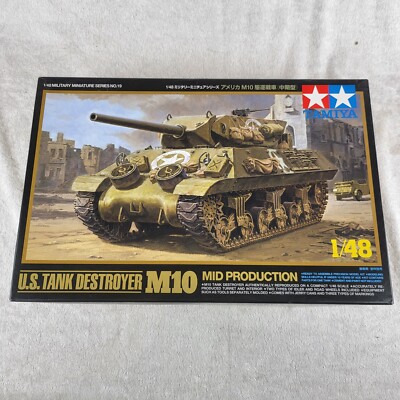 M10 MID PRODUCTION -  TANK DESTROYER  Partially Built #32519 1/48 TAMIYA