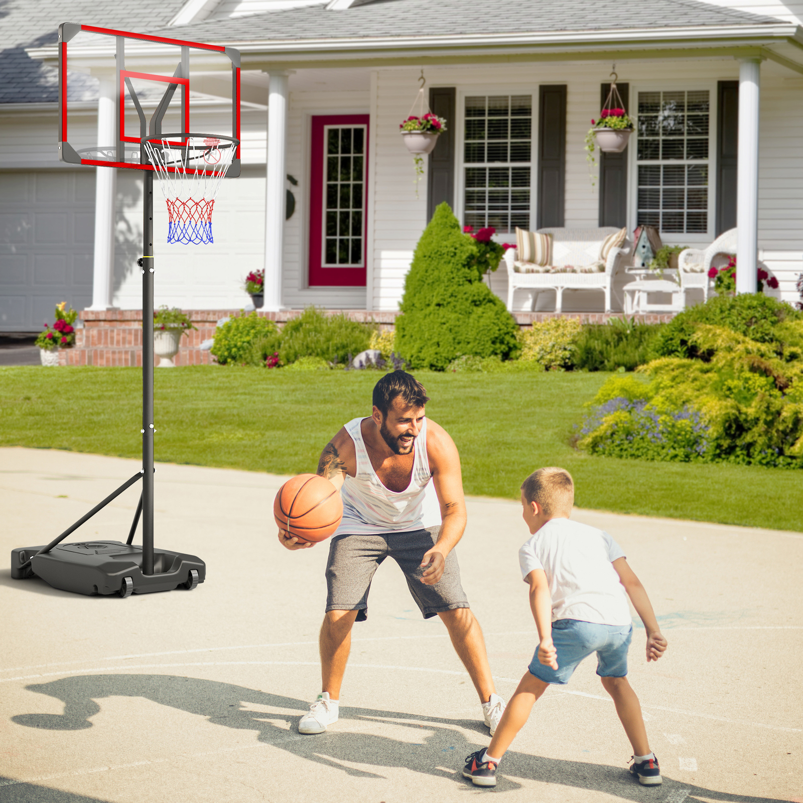 Portable Basketball Hoop 4.76-10ft Height Adjustable for Adults Gift for Kid