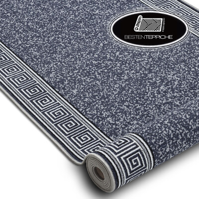 Modernen Antirutsch Läufer GREK griechisch grau Breite 57-133 cm dauerhaft