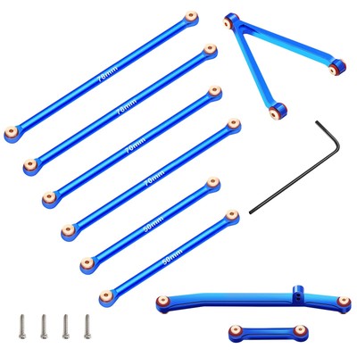 Aluminum Suspension & Steering Links for Axial SCX24 Gladiator AXI00005 (Blue)