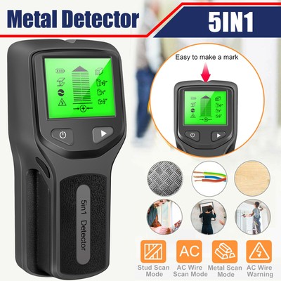 5 in 1 Digital Stud Finder Wood Metal Pipe Wall Sensor Scanner LCD Detector S7N8