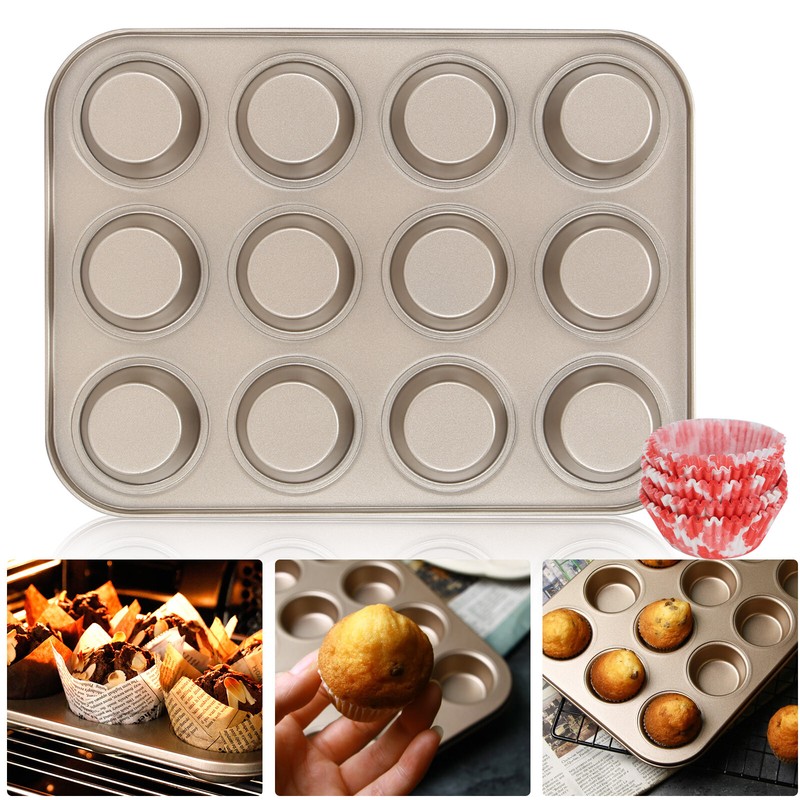 2 x 12er Muffinform Backhilfe Muffinförmchen Backblech Blechform Blech Blech