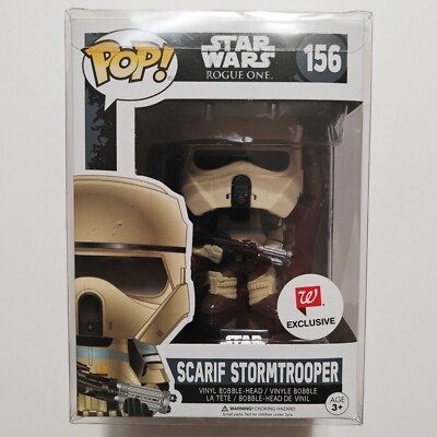 Star Wars Scarif Stormtrooper #156 Walgreens Excl. Funko Pop w/Protector - NEW