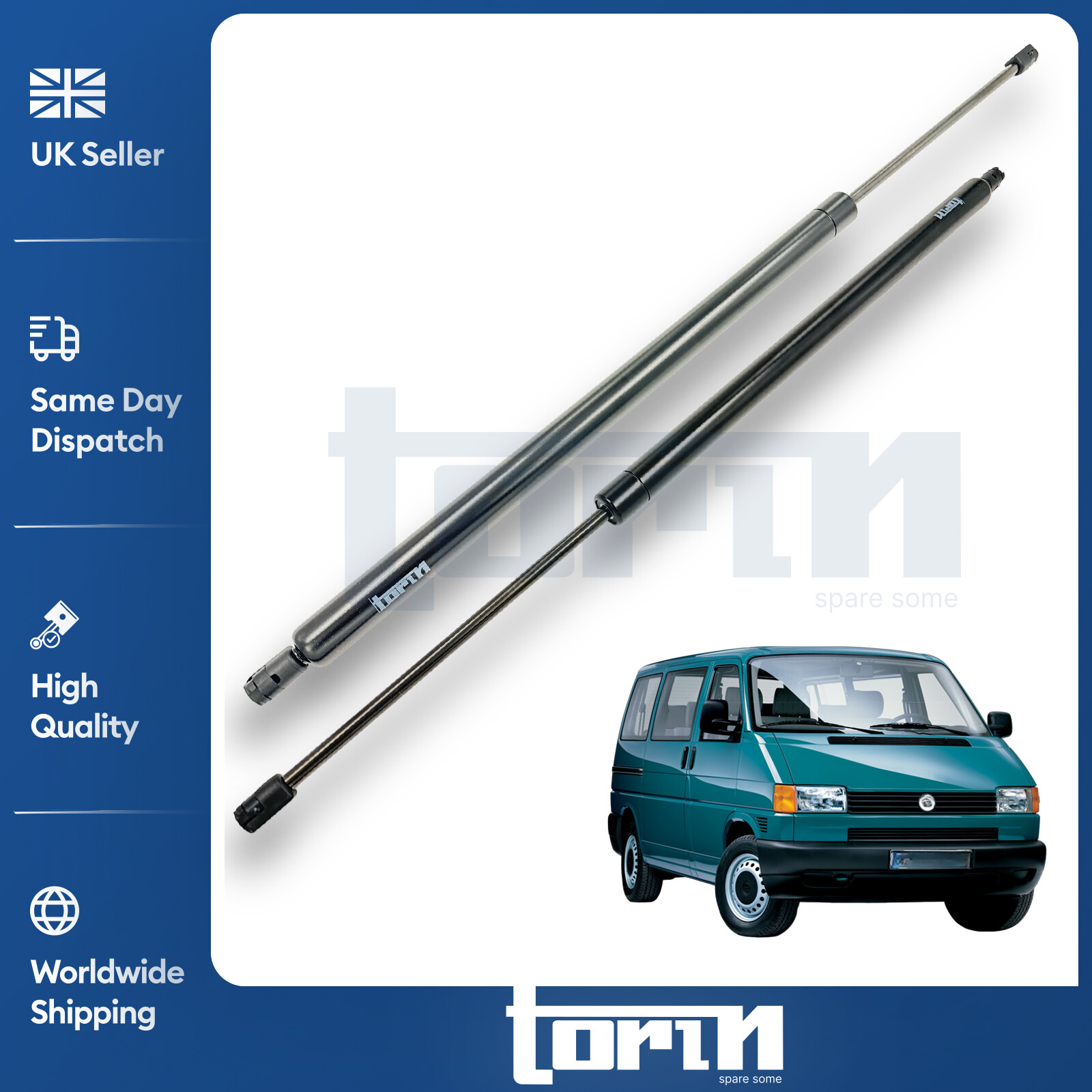 2X Tailgate Gas Strut 1200N Uprated For Bike Rack For VW Transporter T4 90-03