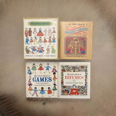 My Little Library My Little Book Of Games, Rhymes, Prayers Graces Children Vtg 3