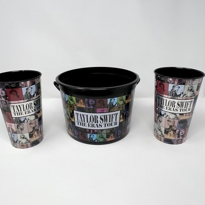 Taylor Swift The Eras Tour Movie Theater Popcorn Bucket and 2 Cups Set Merch