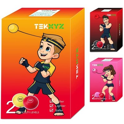 TEKXYZ Palla da boxe riflessa 2 diverse palle da boxe con fascia più morbida