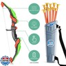 TEMI Kids Bow and Arrow Set - LED Light Up Archery Toy Set with 10 Suction Cup Arrows, Target and Quiver, Indoor and Outdoor Toys for Children Boys Girls