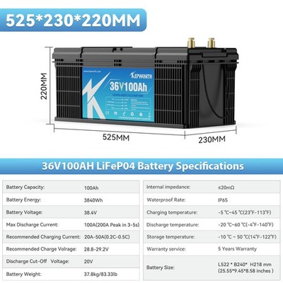 12V 24V 36V 48V 100Ah 120Ah 150AH 300Ah LiFePO4 Lithium Batterie BMS Solar RV