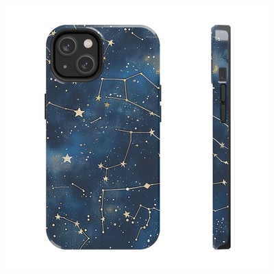 Blue Starry Night Sky Constellations Tough iPhone & Samsung Galaxy Cases