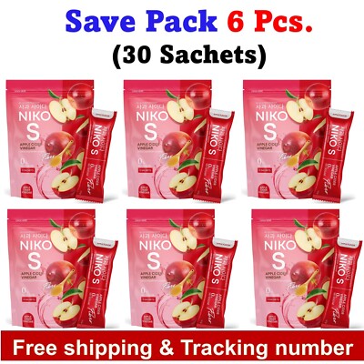6 X Niko S Apple Cider Fiber Dietary Supplement Weight Control Burn 5 Sachets