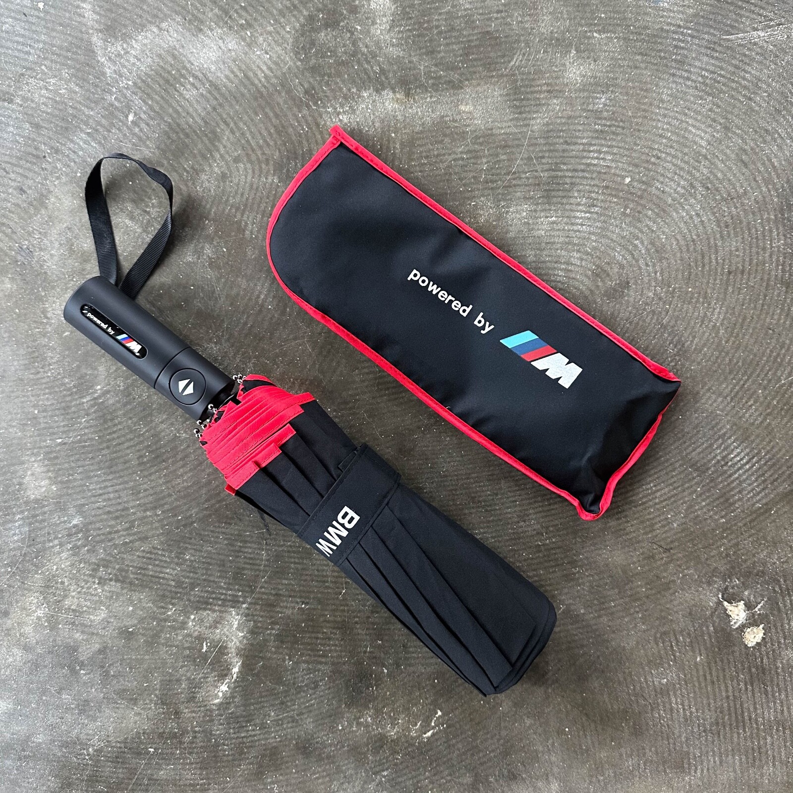 NEW BMW Motorsports M Performance Dealer Merch Travel Umbrella w/ Sleeve 