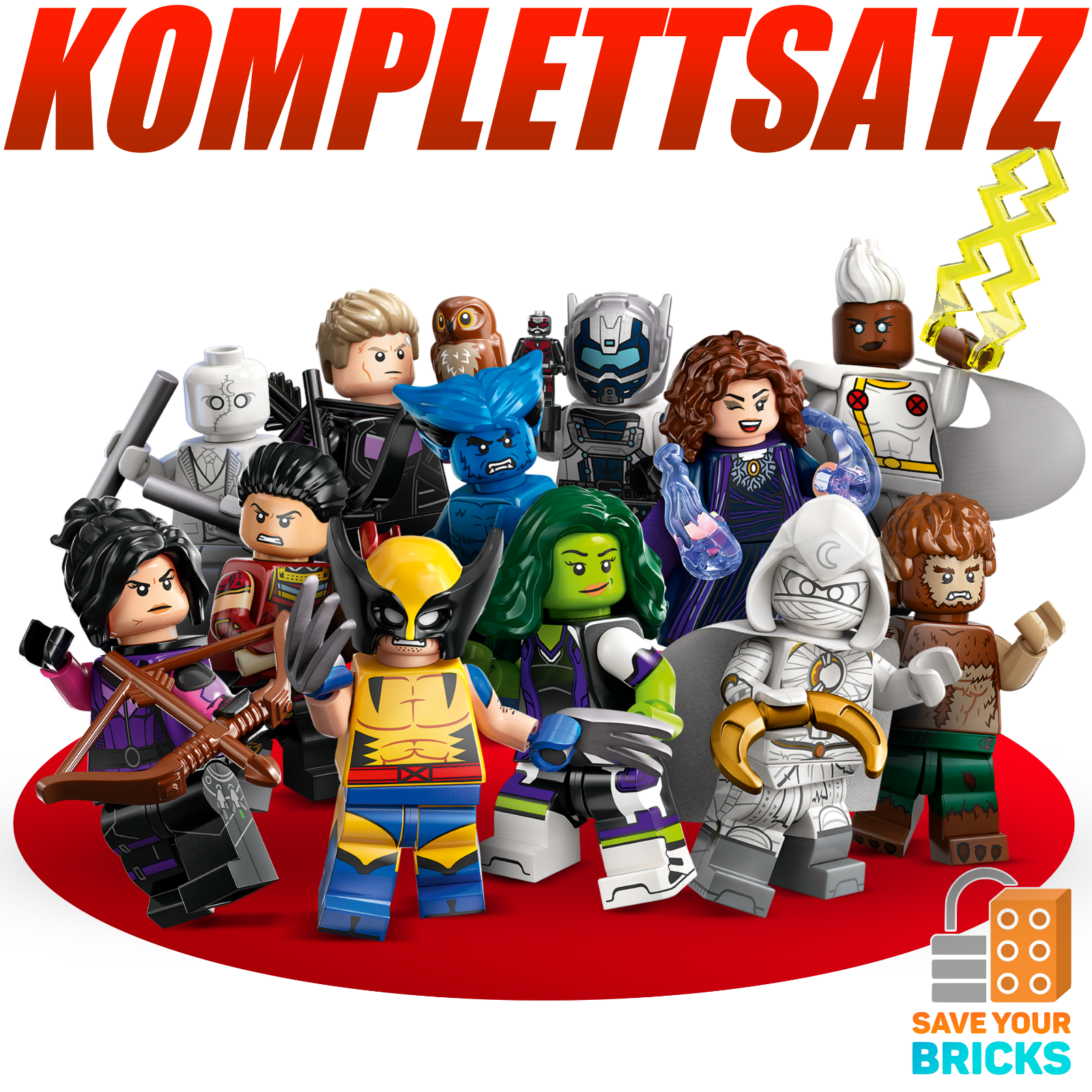 LEGO® Minifiguren 71039 Marvel SERIE 2 - Komplettsatz 12 Figuren.