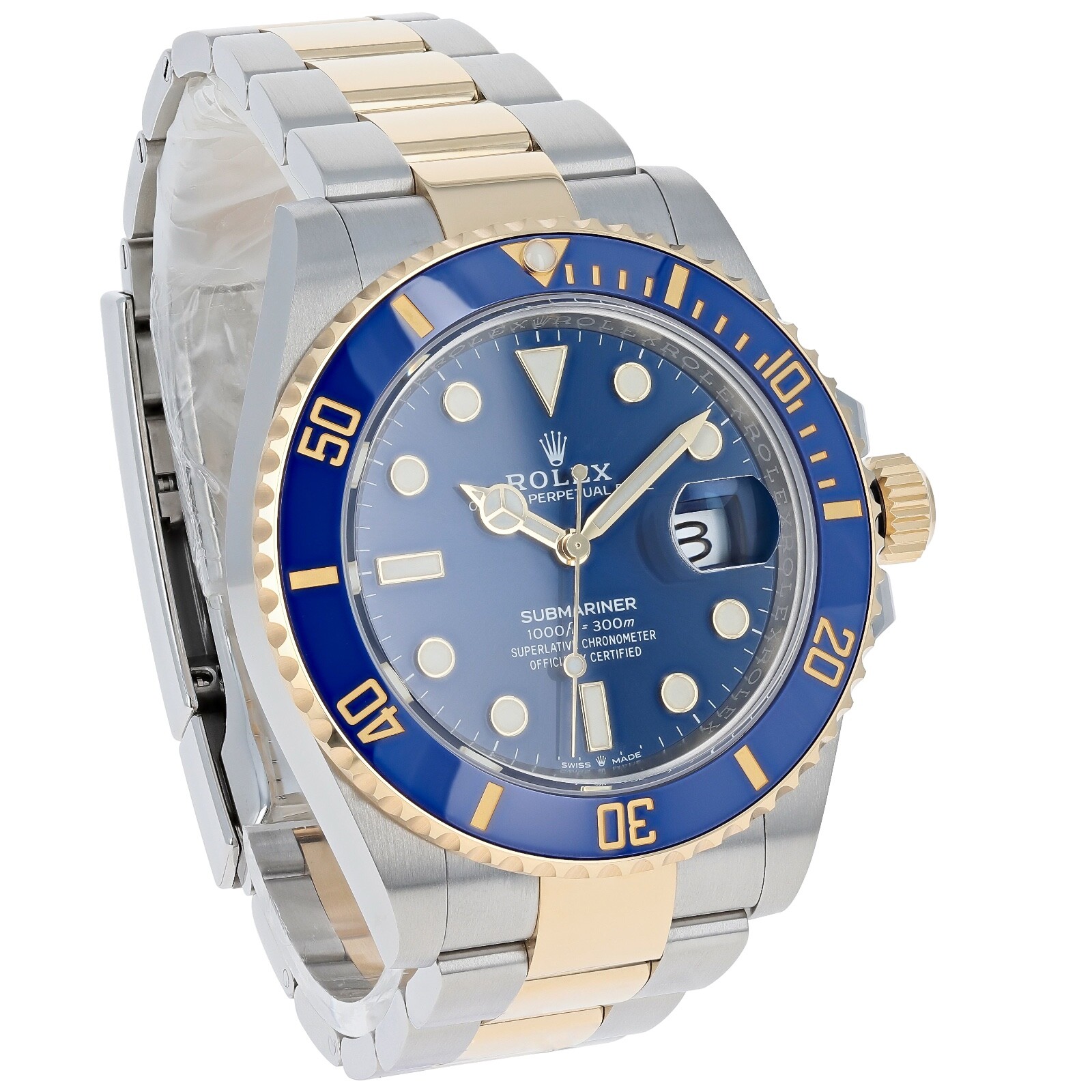 Pre-owned Rolex Submariner Date 126613lb Blue Bluesy Unworn 2024 Gold Steel 41 Mm