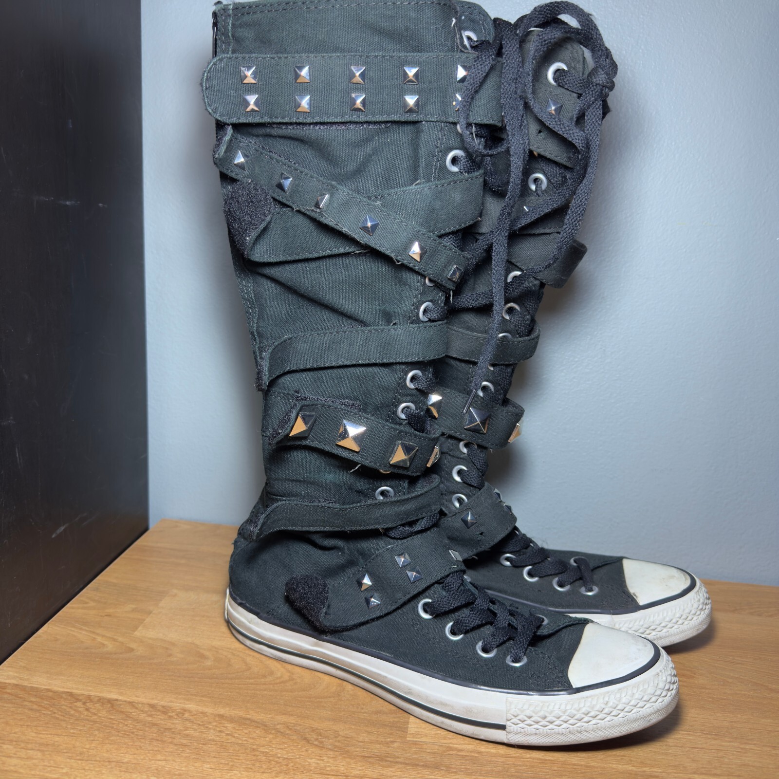 ユウジ Converse CTAS XXHi 7 Strap Stud Zipper Knee High Lace Up