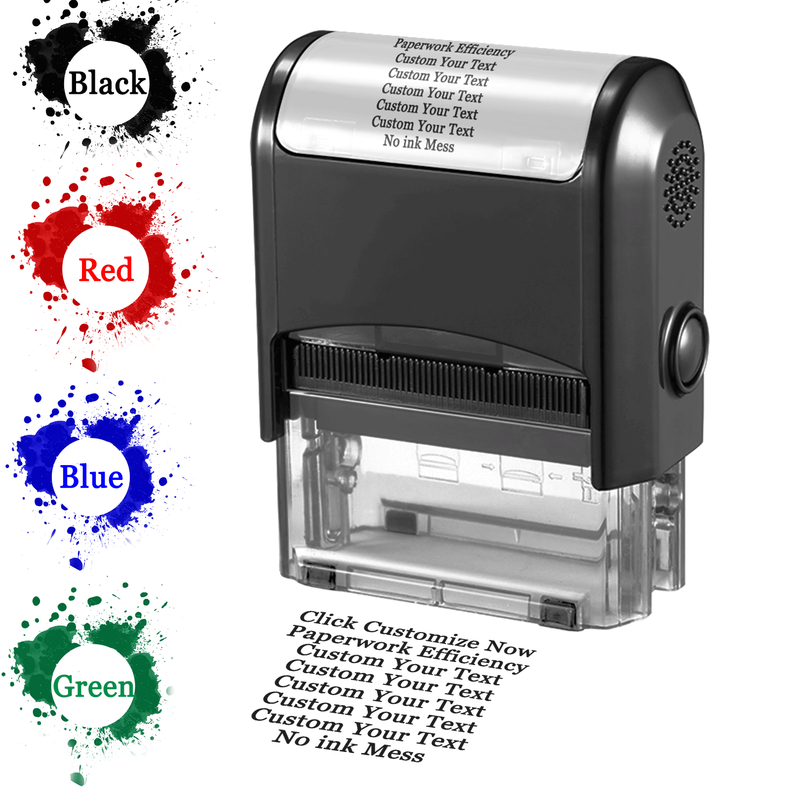Custom Stamp Self-Inking Personalized Rubber Stamps for Business Up to 8 Lines