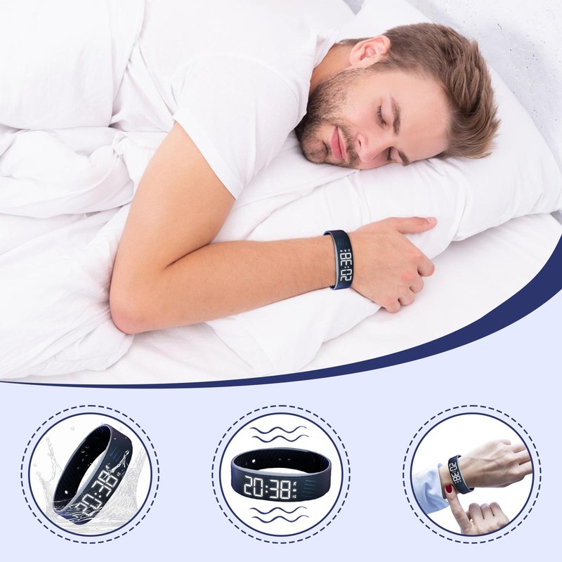 Vibrating Alarm Wristband Silent Vibrating Alarm Clock Watch For Heavy  Sleepers  Rechargeable, Waterproof, Comfortable For All-Night Wear Best  Wrist