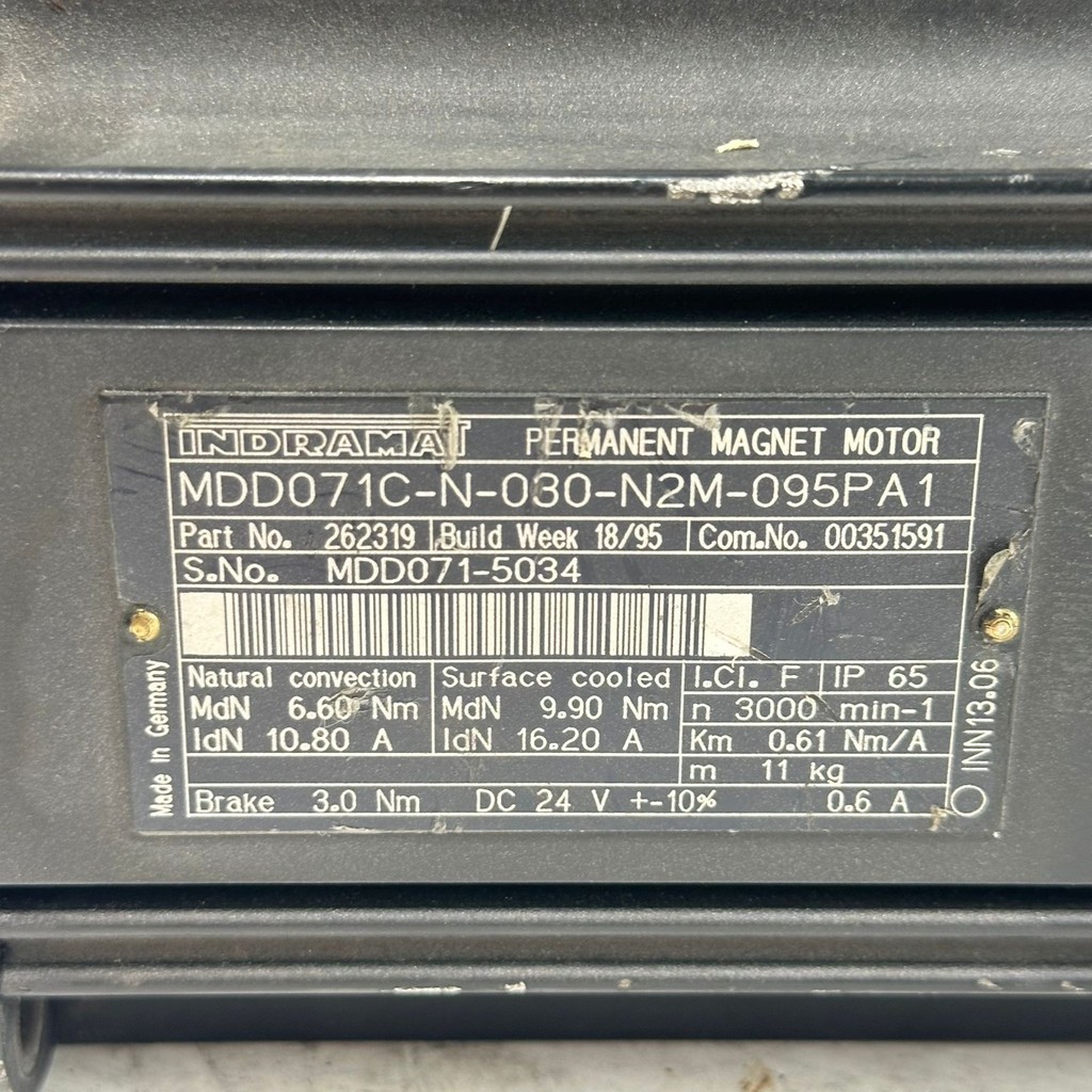 Rexroth MDD071C-N-030-N2M-095PA1 262319 Indramat Servo Motor — 2