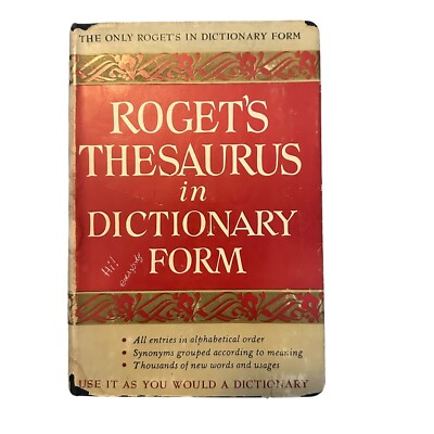 Roget's Thesaurus of The English Language In Dictionary Form 1936 Revised Edt.